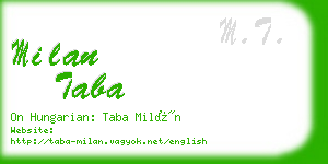 milan taba business card